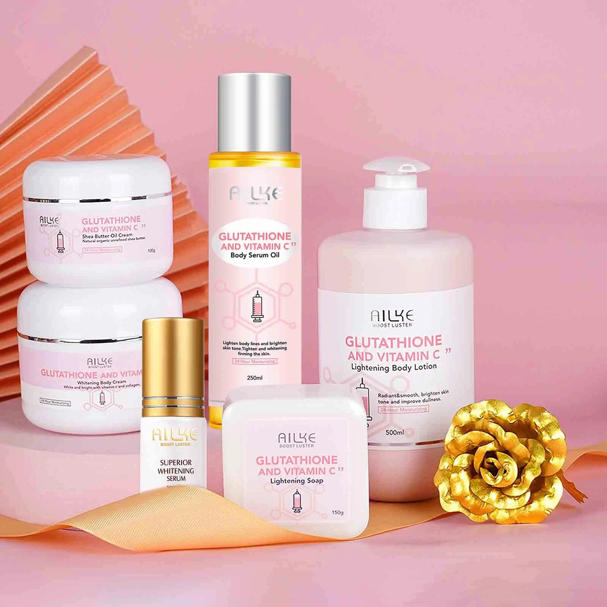 AILKE Glutathione And Vitamin C Skincare Set For Brightening
