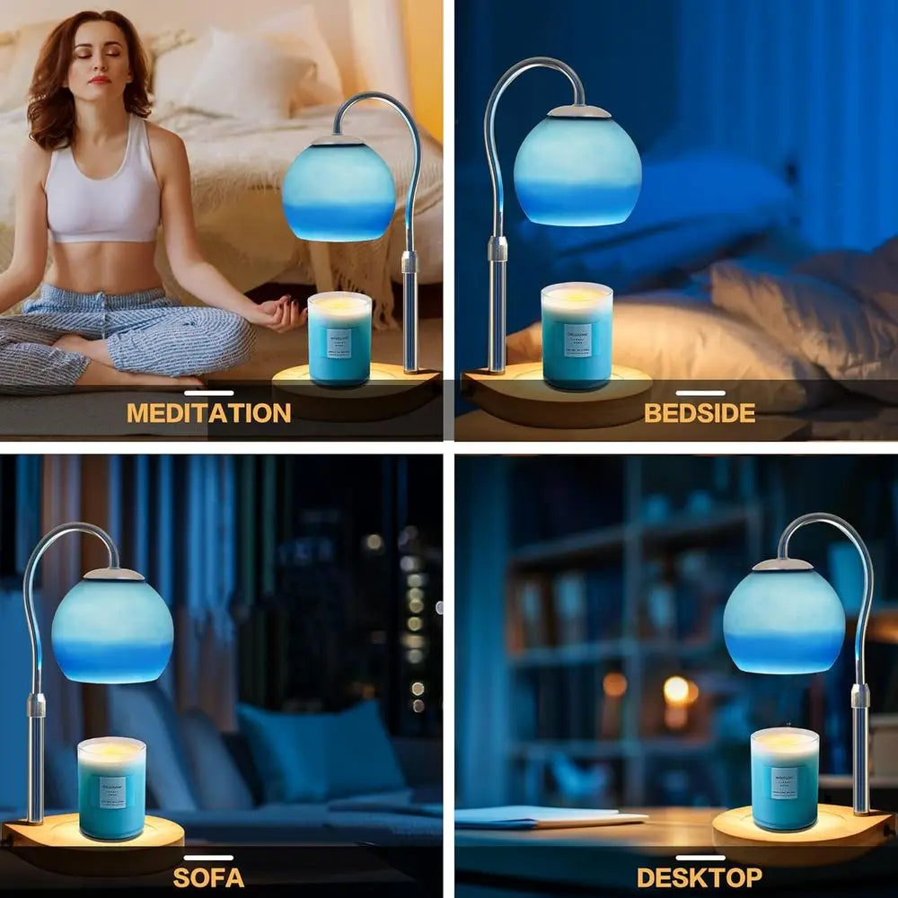 Candle Warmer Lamp With Timer And Adjustable Dimmable Light