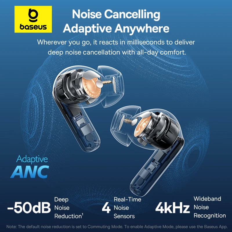 Baseus Bass BP1 Pro Wireless Earbuds Active Noise Cancellation