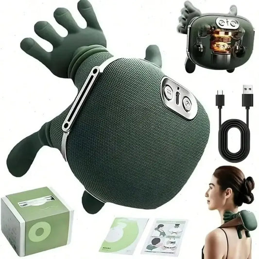 4D Shiatsu Neck Shoulder Massager Wireless Heat Finger Massage Technology