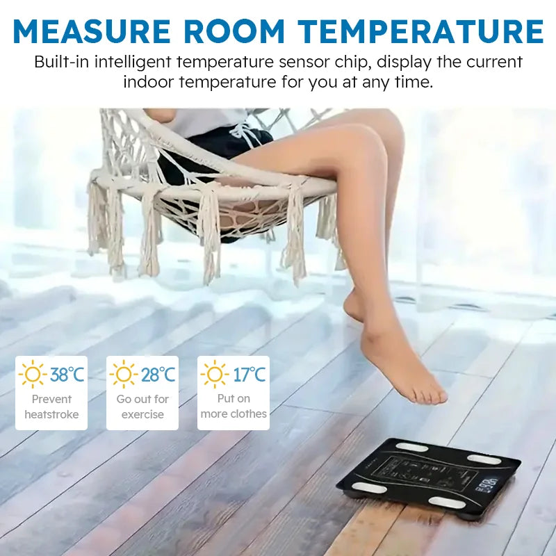 Smart Wireless Body Fat Scale With LED Digital Analysis