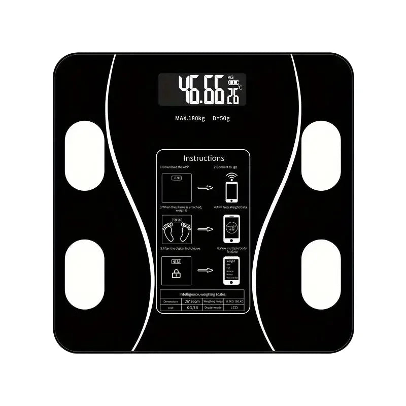 Smart Wireless Body Fat Scale With LED Digital Analysis