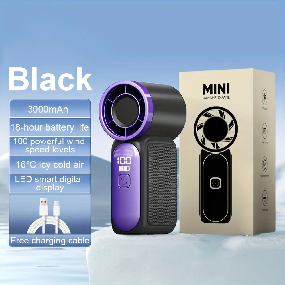 High Speed Mini Handheld Fan 3600mAh Portable Pocket Travel Cooler