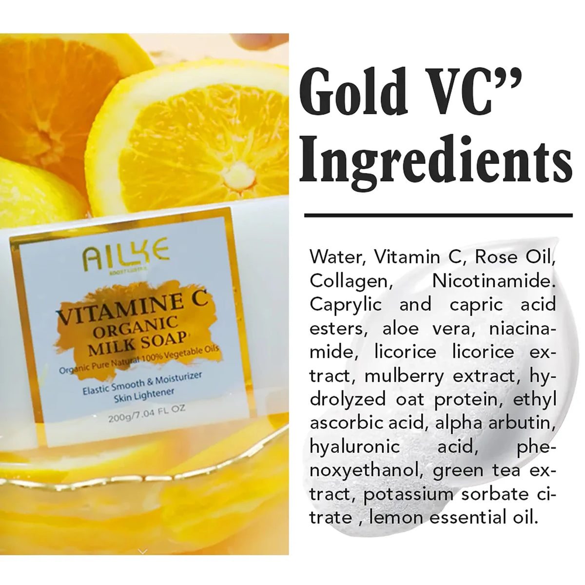 Kyliefit Vitamin C Organic Milk Soap For Bright Radiant Skin