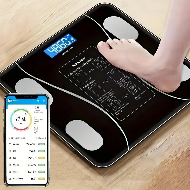 Smart Wireless Body Fat Scale With LED Digital Analysis