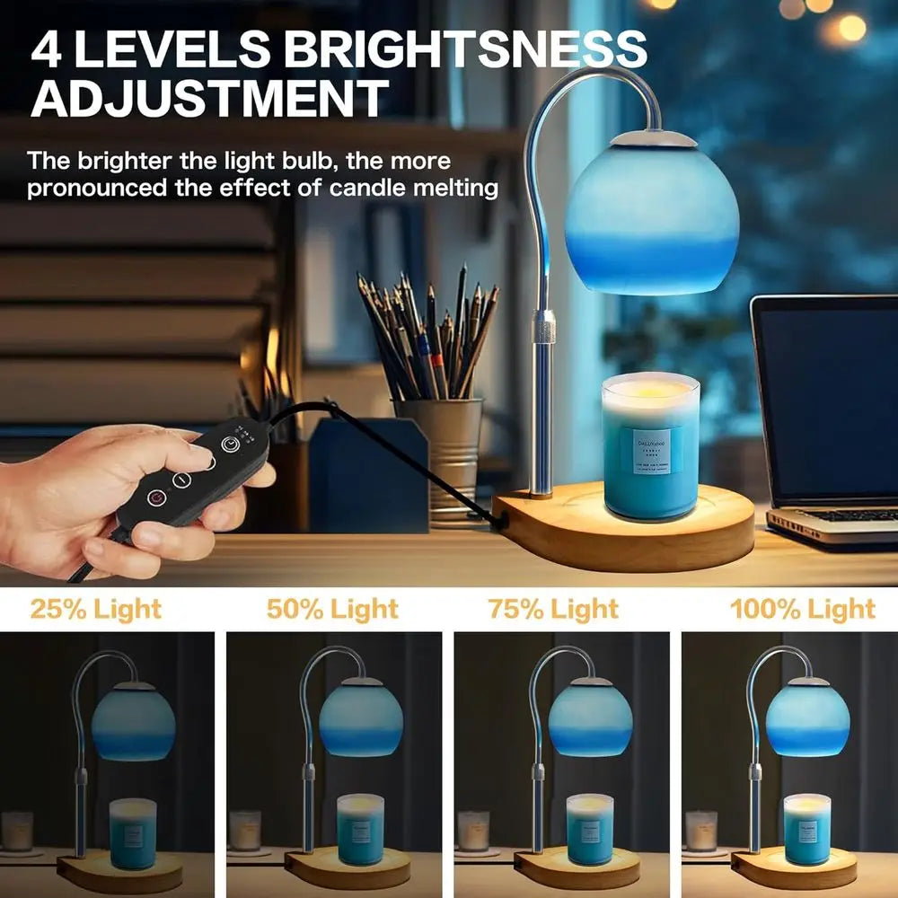 Candle Warmer Lamp With Timer And Adjustable Dimmable Light