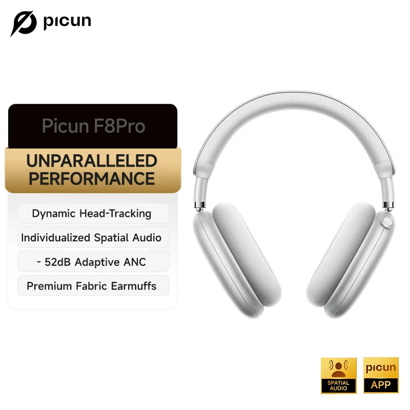 Picun F8 Pro Wireless Headphones With Active Noise Cancellation