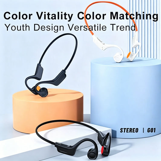 Wireless Bone Conduction Headphones With Mic And Type C Charge