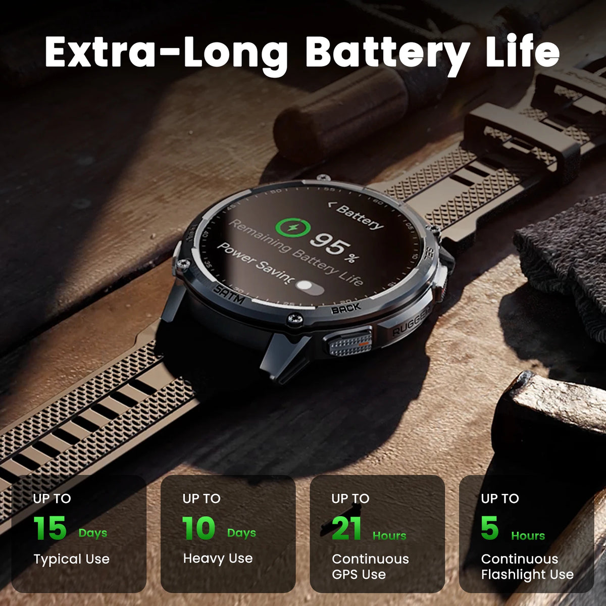 KOSPET T4C Rugged Smartwatch With GPS Fitness Health Tracking