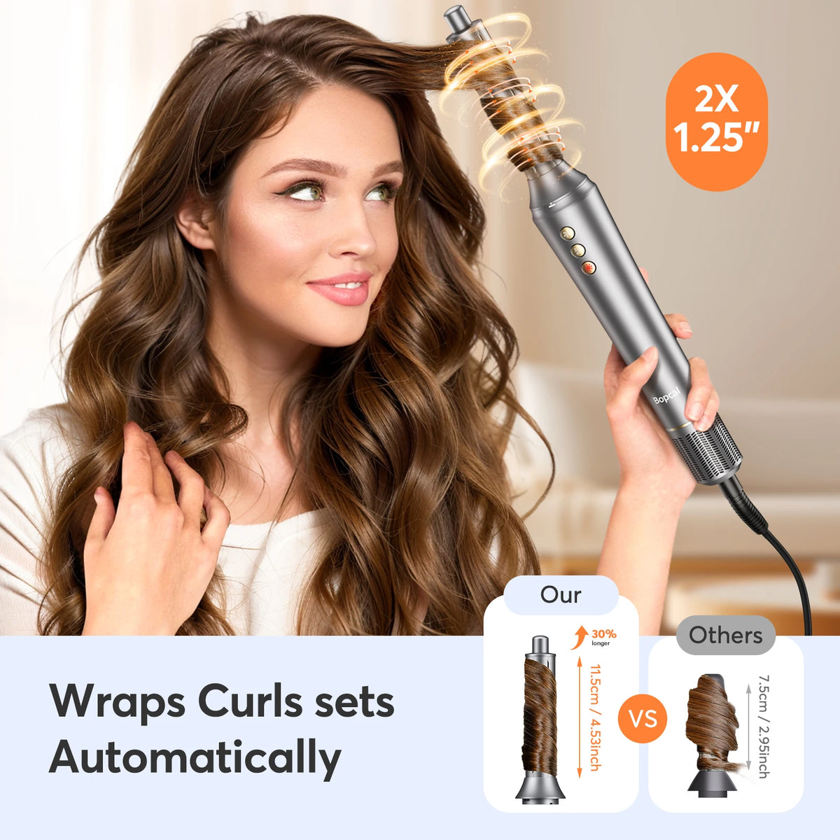 Bopcal Multifunctional Hair Dryer And Hot Air Comb Styler