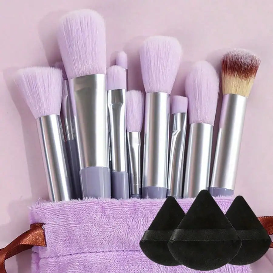 Professional Makeup Brush Set With Cosmetic Sponge And Case