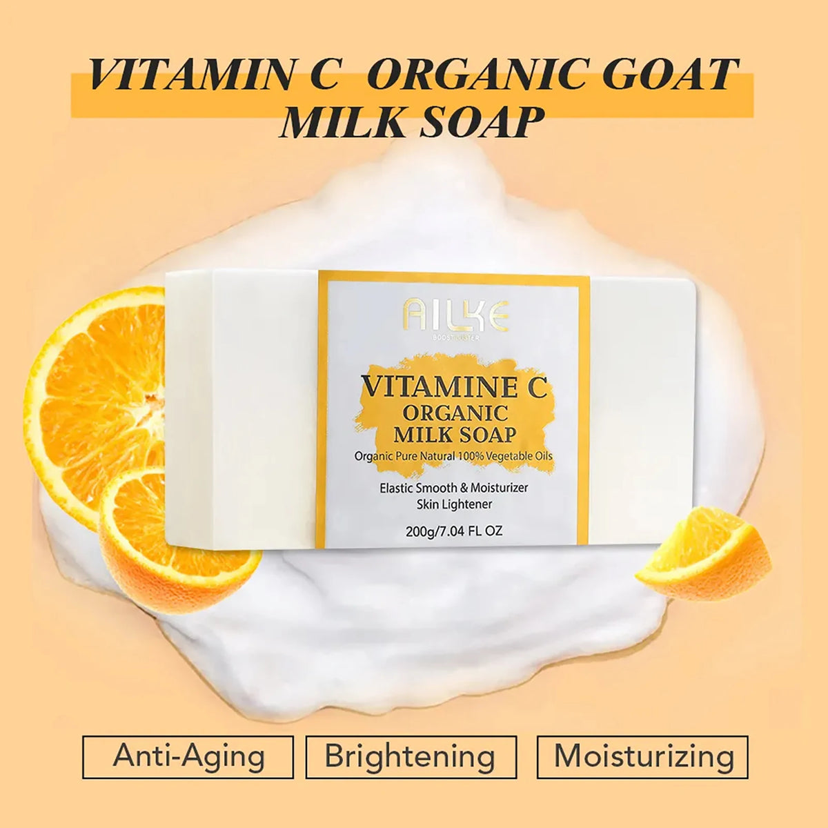 Kyliefit Vitamin C Organic Milk Soap For Bright Radiant Skin