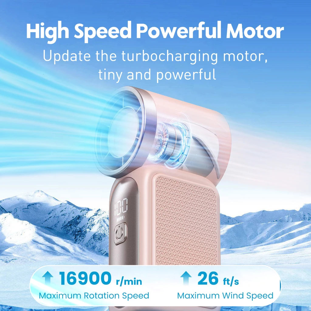 High Speed Mini Handheld Fan 3600mAh Portable Pocket Travel Cooler