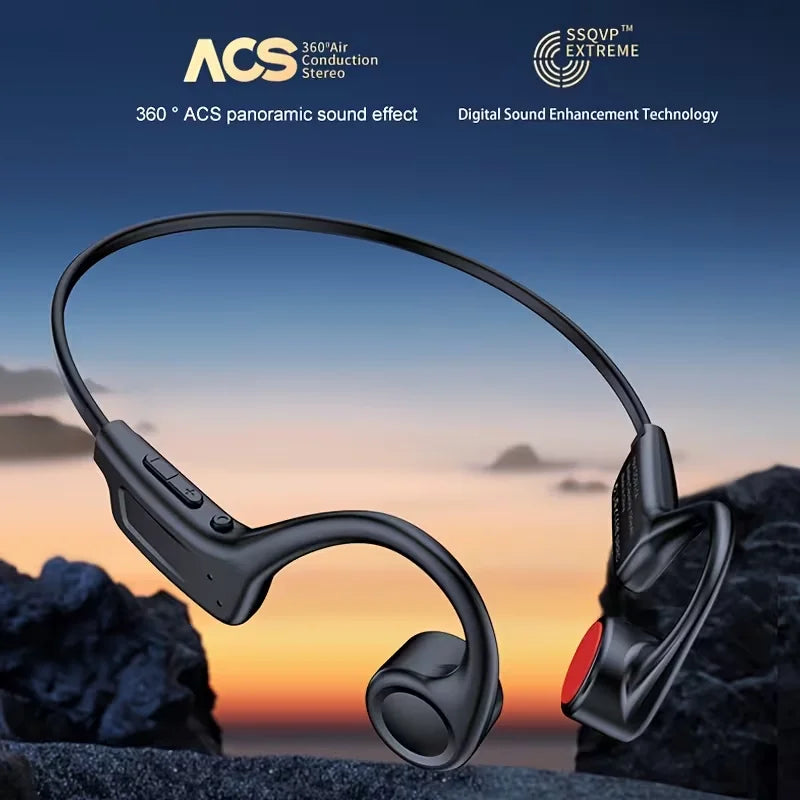 Wireless Bone Conduction Headphones With Mic And Type C Charge
