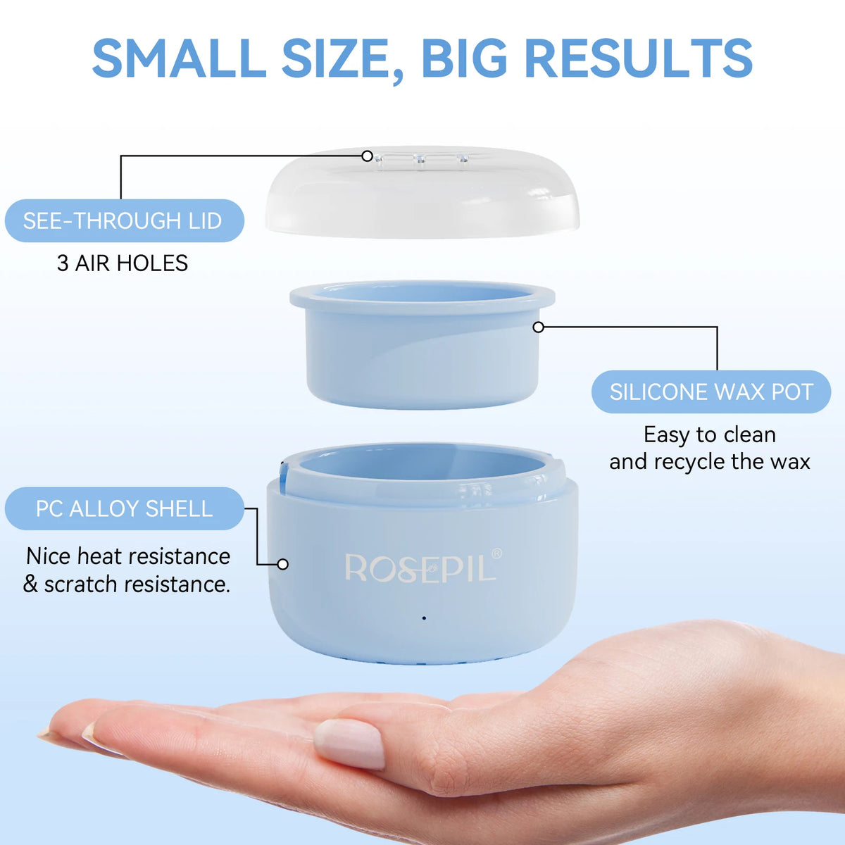 Rosepil Smart Wax Warmer Hair Removal Kit With Fast Charging