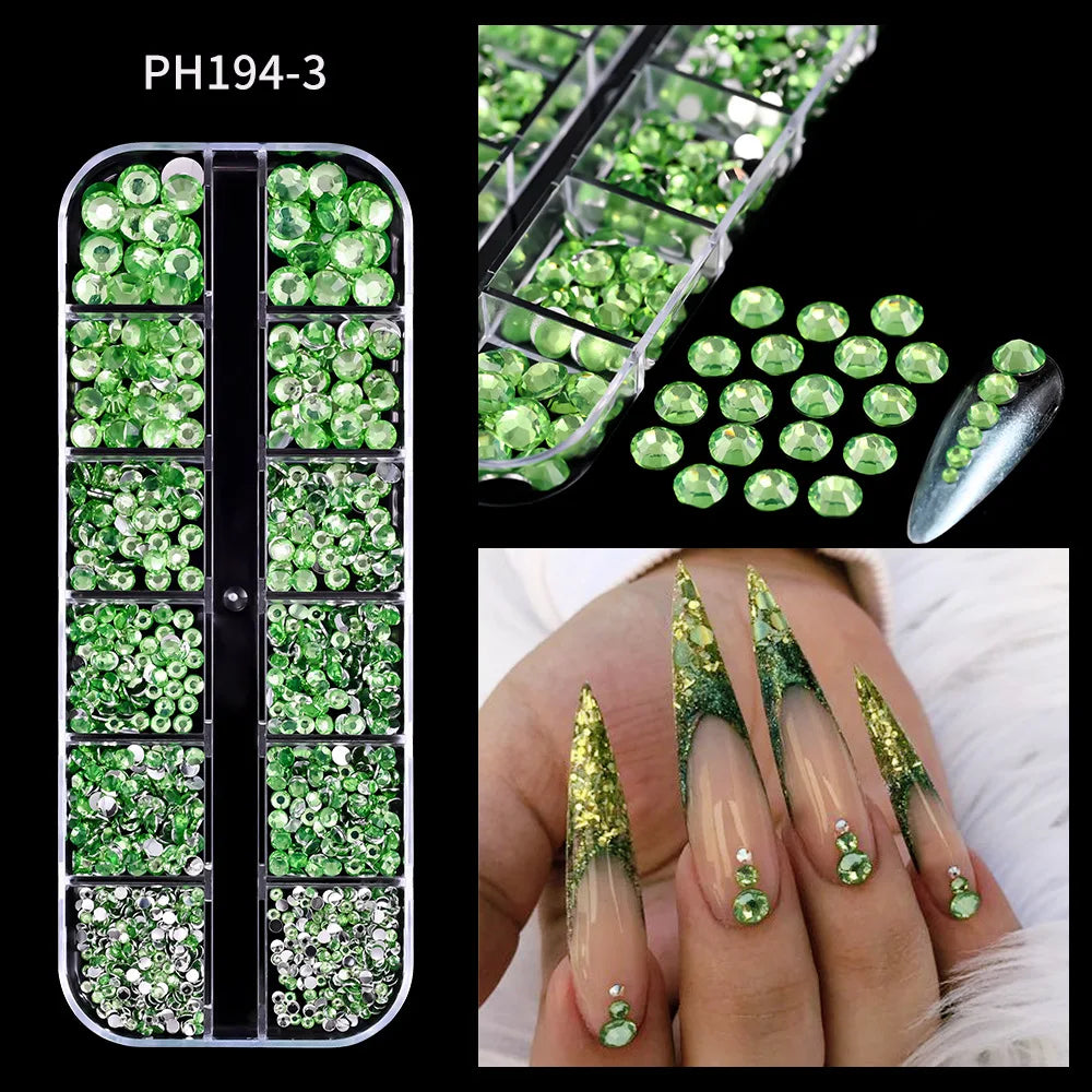 AB Crystal Nail Art Rhinestones Kit With Decoration Tools