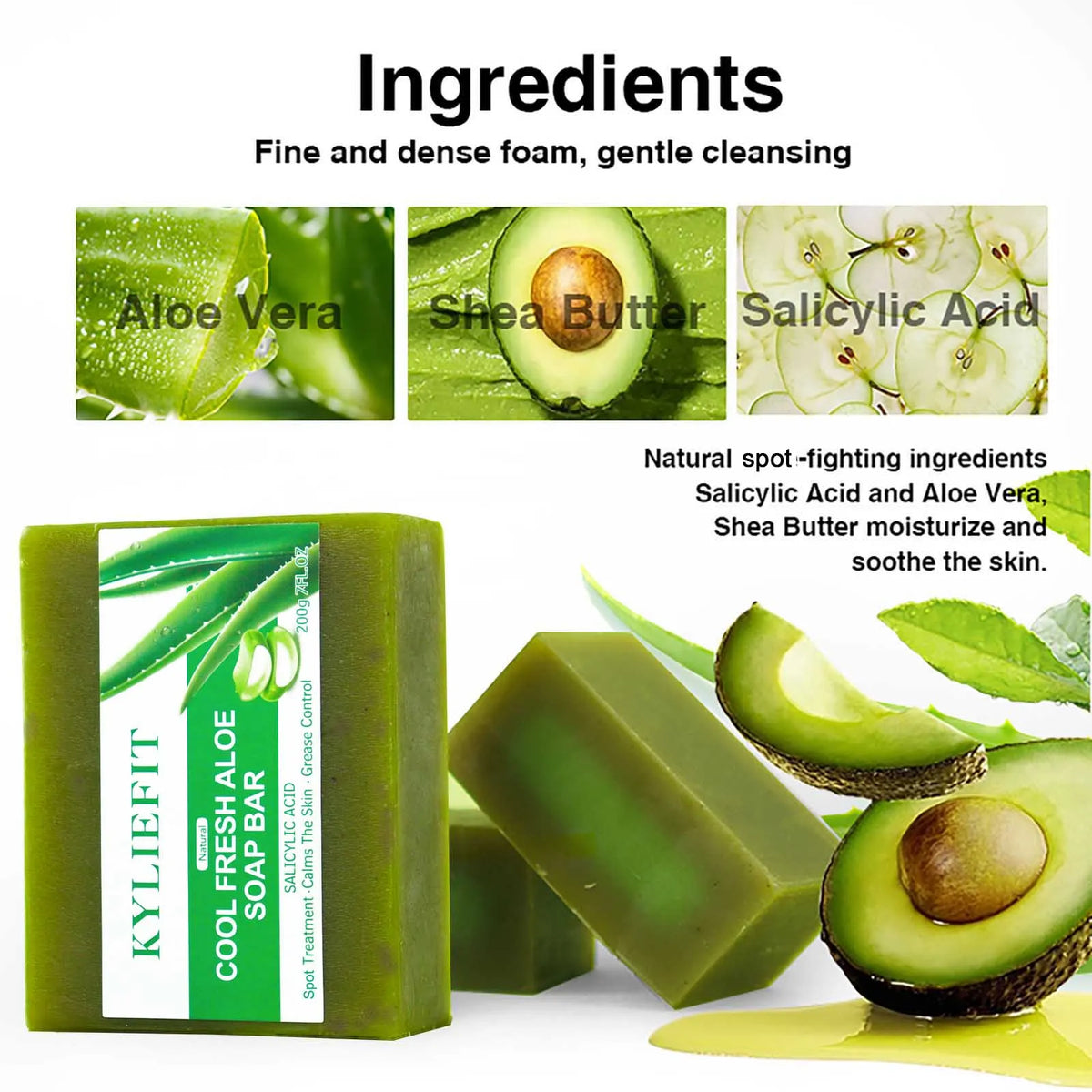 AILKE Aloe Brightening Soap Bar Clears Acne And Evens Skin Tone