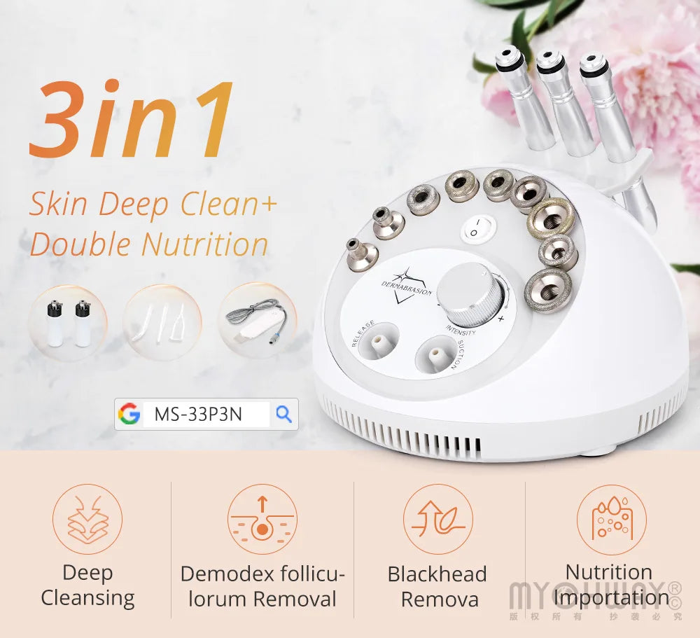 Mychway 3 In 1 Ultrasound Dermabrasion Beauty Face Cleanser