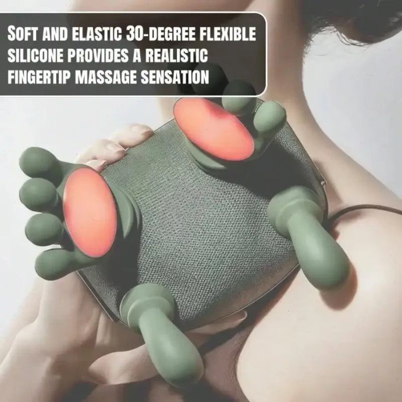 4D Shiatsu Neck Shoulder Massager Wireless Heat Finger Massage Technology