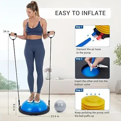 Half Balance Exercise Ball Trainer For Yoga Pilates Fitness