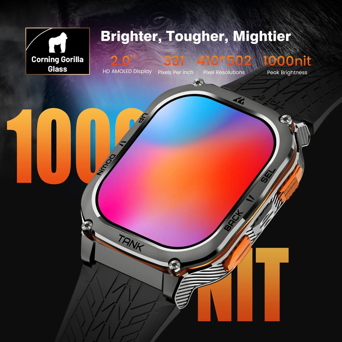 KOSPET TANK M3 Ultra GPS Smartwatch With Health Monitoring