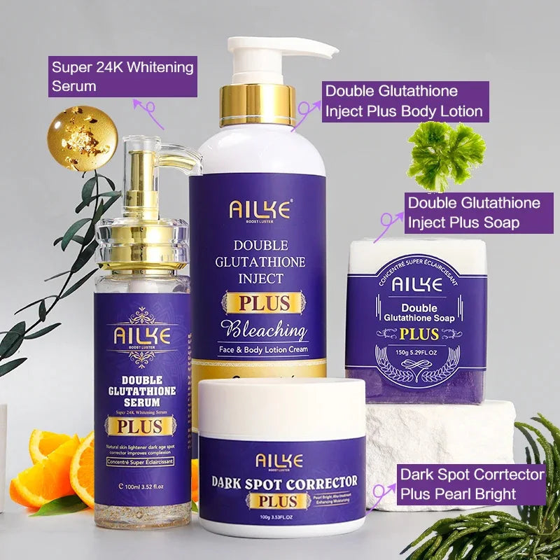 Ailke Glutathione Plus Skin Whitening Care Set Brightens Complexion