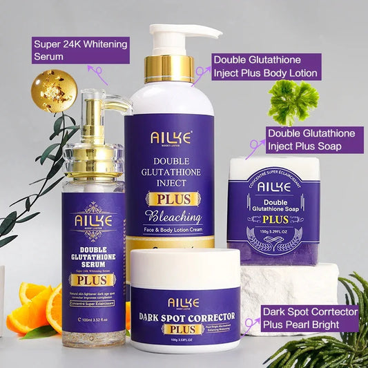 Ailke Glutathione Plus Skin Whitening Care Set Brightens Complexion