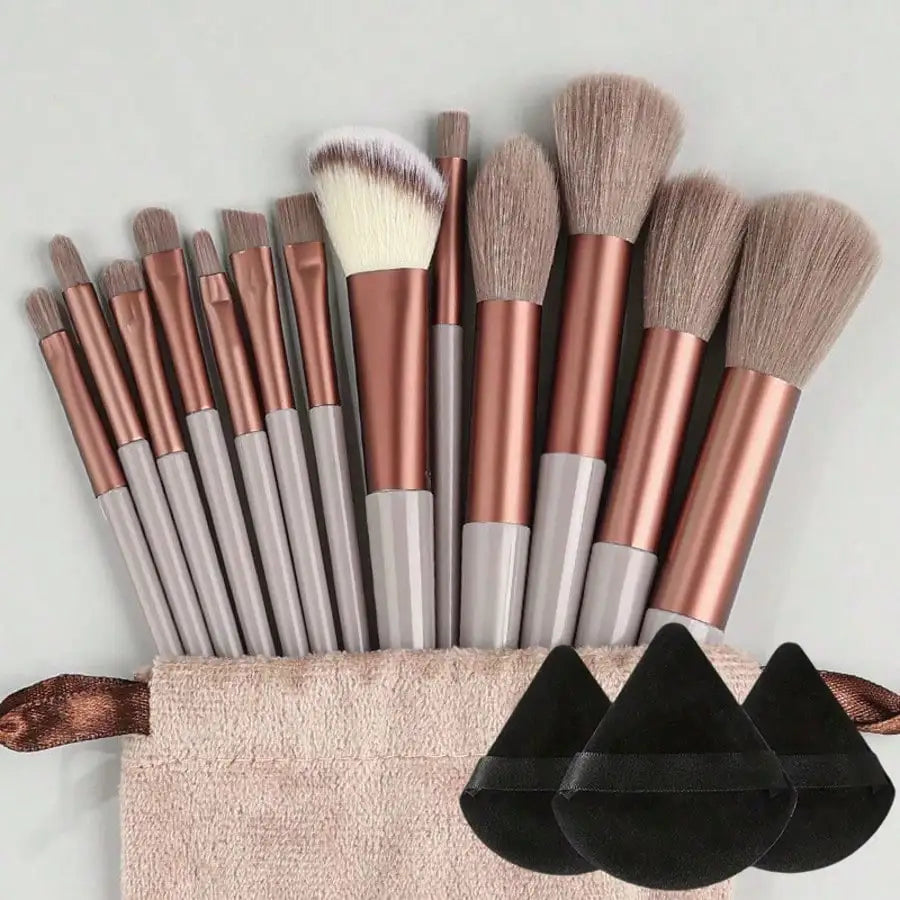 Professional Makeup Brush Set With Cosmetic Sponge And Case