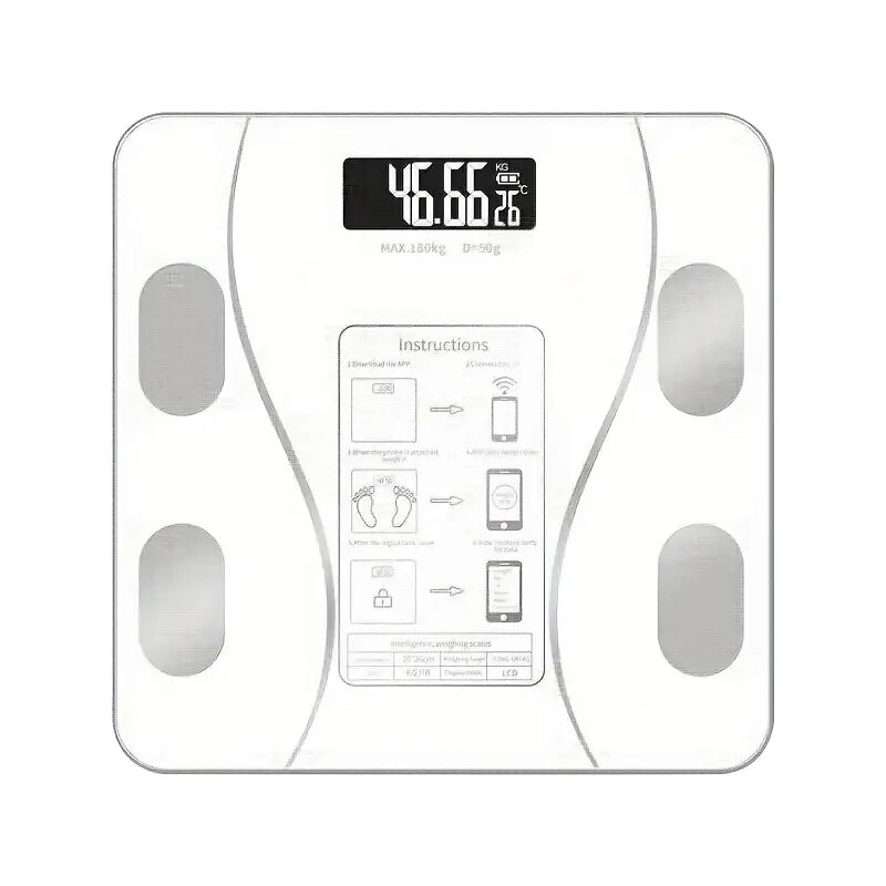 Smart Wireless Body Fat Scale With LED Digital Analysis