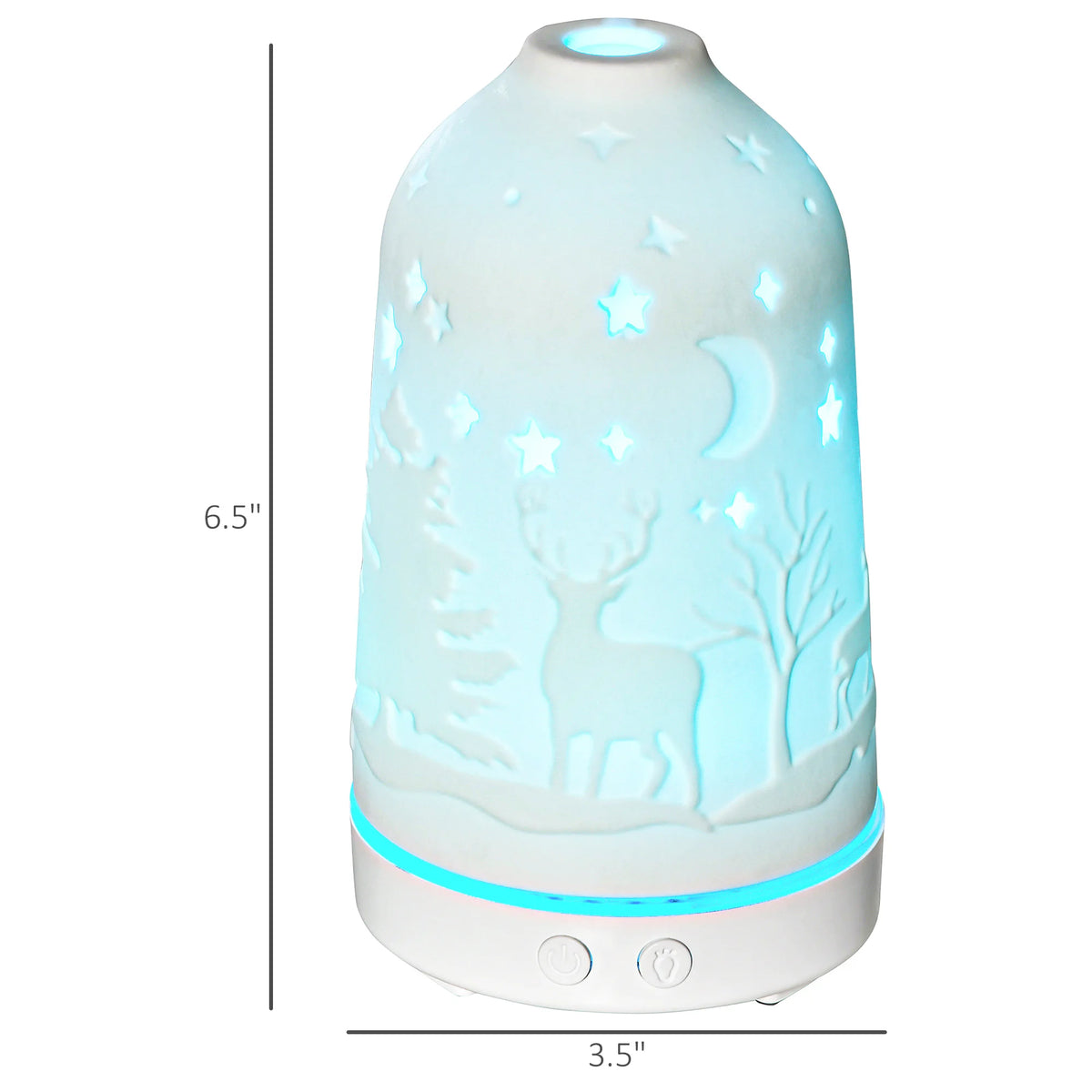 Ultrasonic Ceramic Aromatherapy Diffuser With Led Night Light